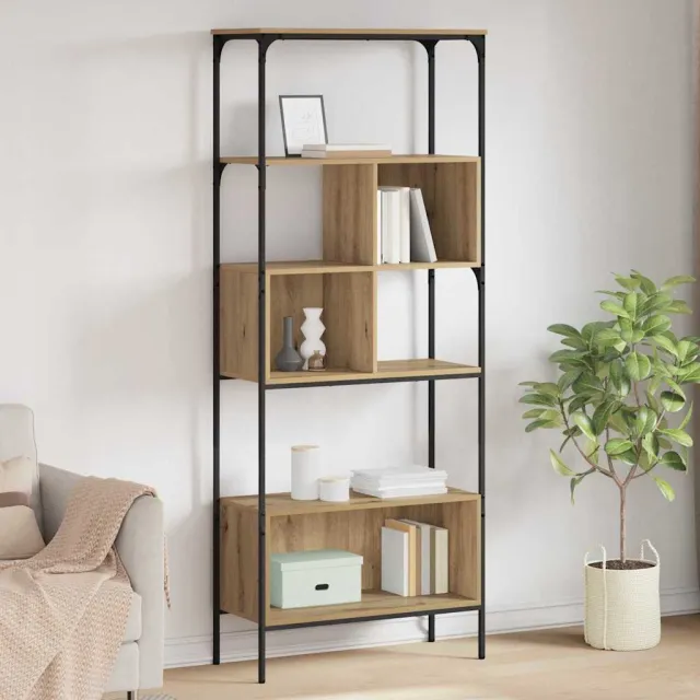 vidaXL Boekenkast 7-laags 76 x 33 x 188,5 cm Bewerkt hout bruin, foto 2
