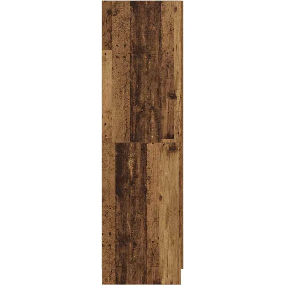 vidaXL Kledingkast Oudhout 82,5 x 51,5 x 180 cm Bewerkt hout bruin, foto 3