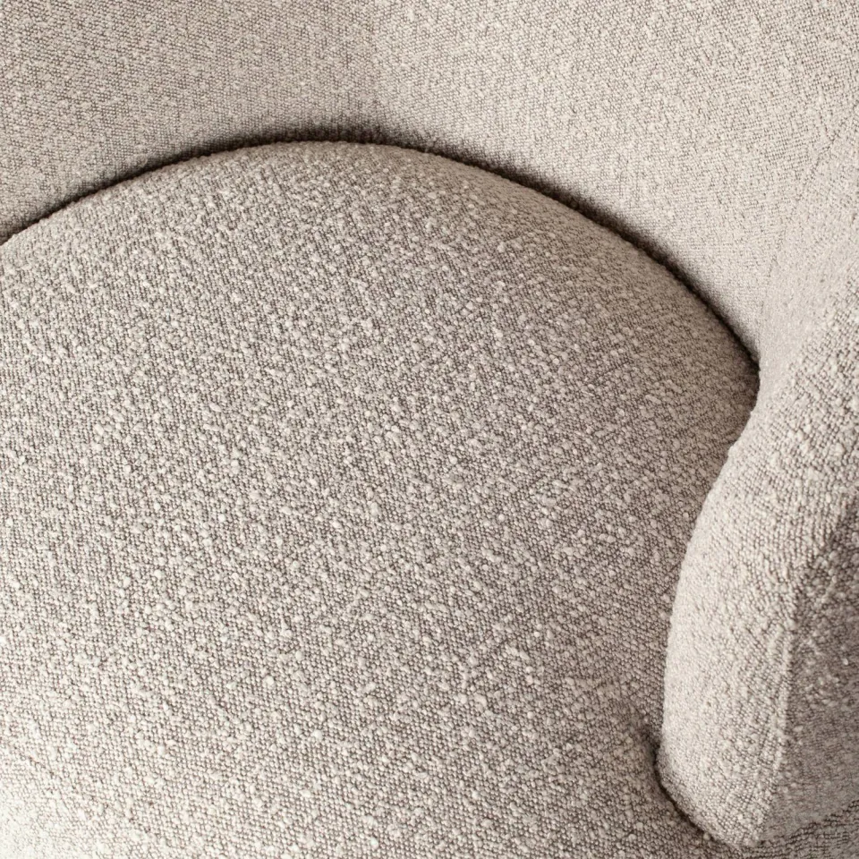 WOOOD Woolly Draaifauteuil - Chenille - Zand - 71x84x88, foto 5