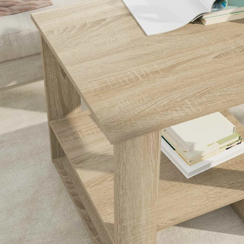 vidaXL Salontafel Sonoma Eiken 51 x 50 x 50 cm Bewerkt hout, foto 4