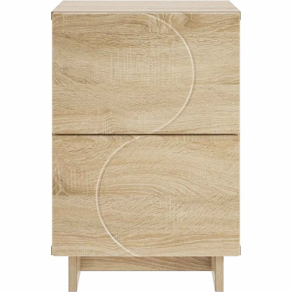vidaXL Nachtkastje 2 st Sonoma Eiken 33,5 x 34,5 x 50 cm Bewerkt hout, foto 4