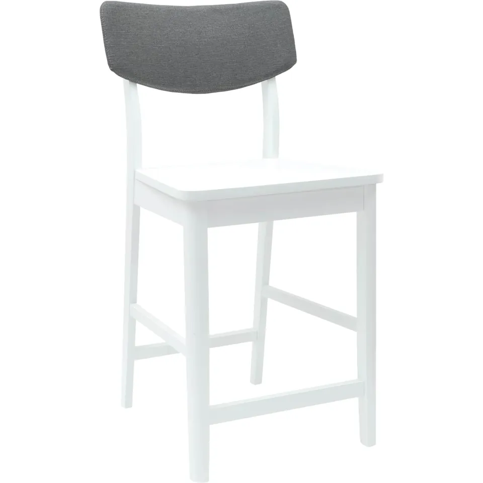 vidaXL Eettafelstoelen 2 st Massief Rubberhout Wit 48 x 49 x 95 cm, foto 4