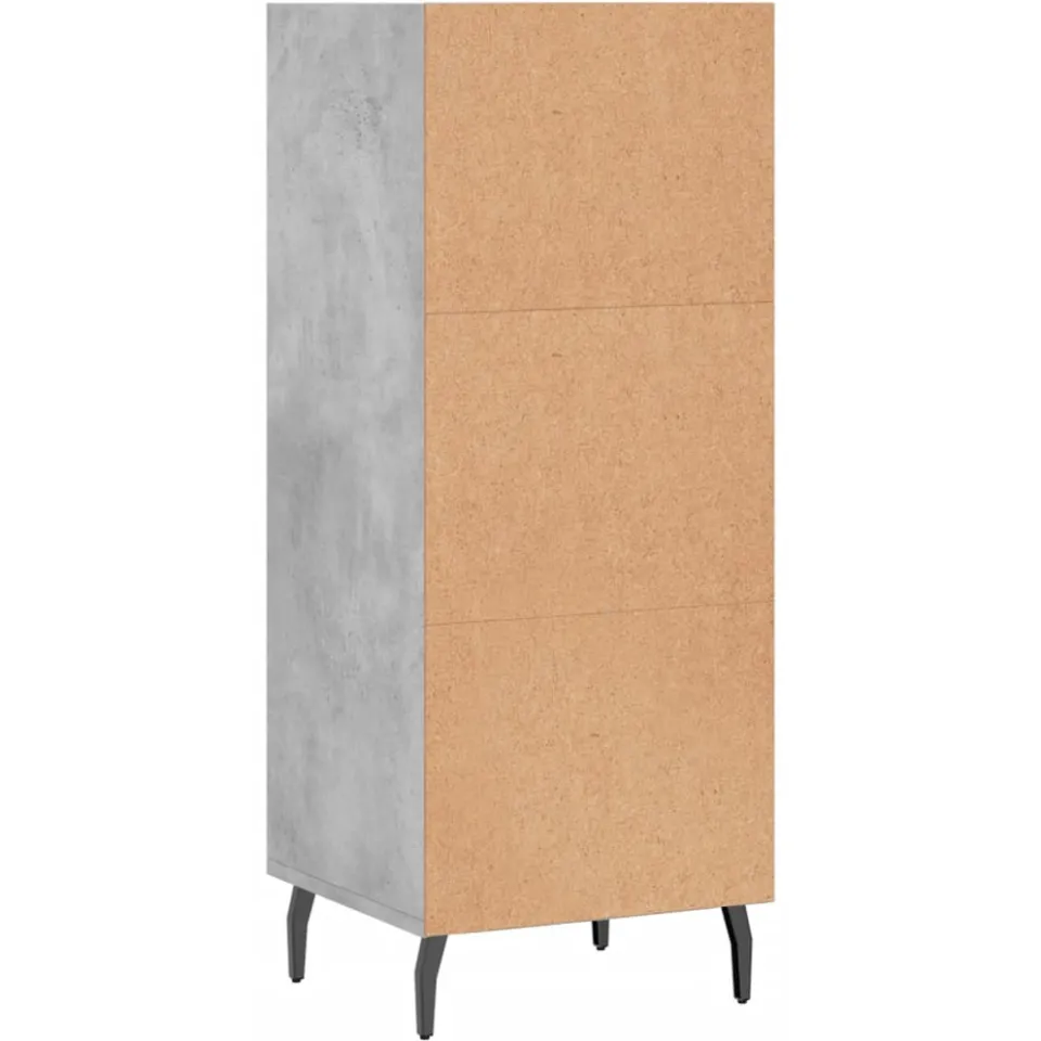 vidaXL Dressoir 34,5x32,5x90 cm bewerkt hout betongrijs grijs, foto 4