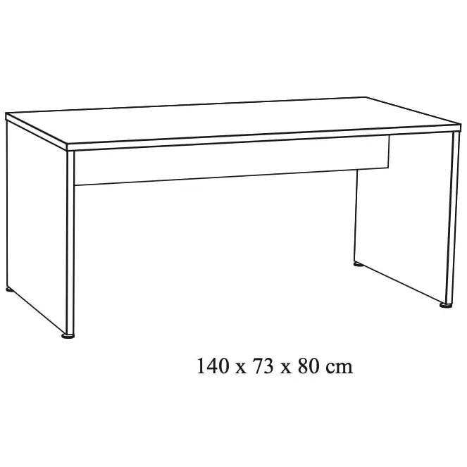 Bureau Newton Eiken 140cm, foto 4