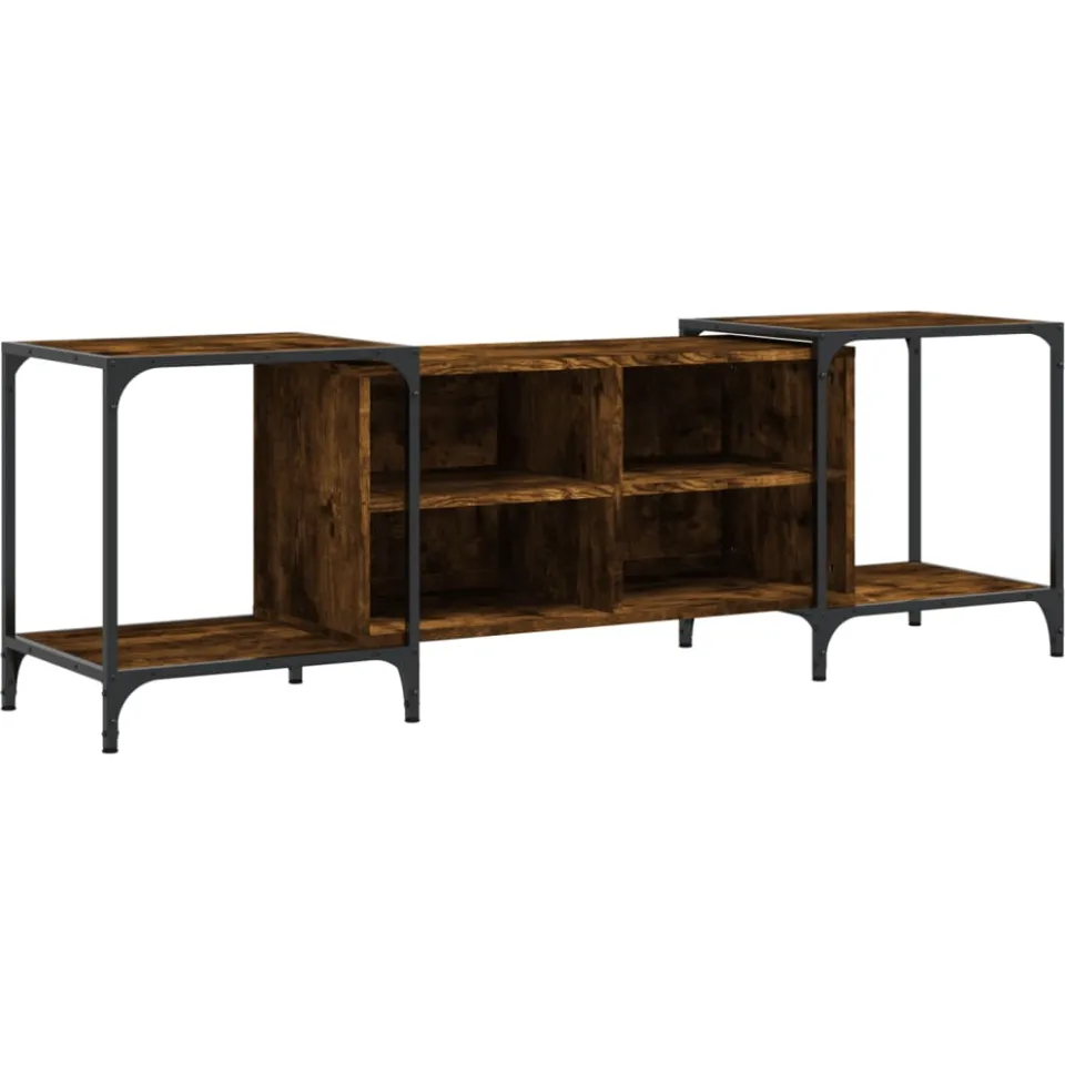 vidaXL Tv-meubel 153x37x50 cm bewerkt hout gerookt eikenkleurig, foto 3