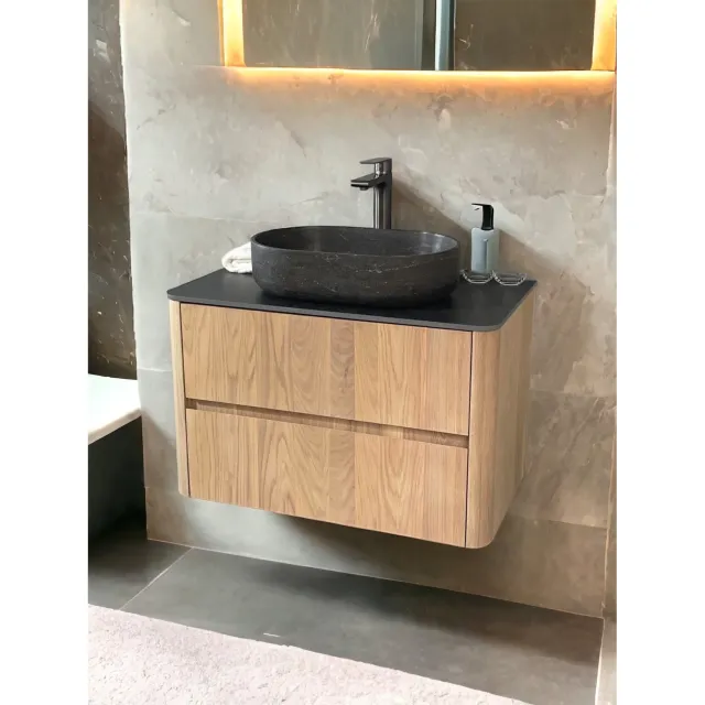 Casajoy Bold badmeubelset eiken donkergrijs Bruin