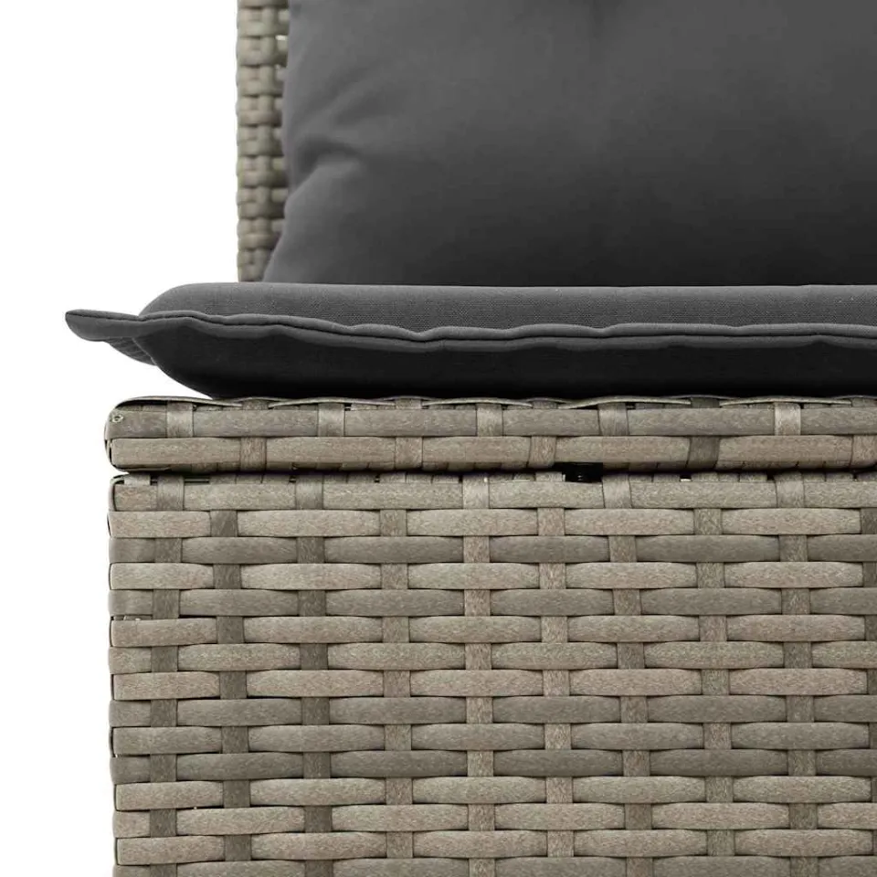 vidaXL Tuin Sofa Set 11 st Grijs poly rattan, foto 4