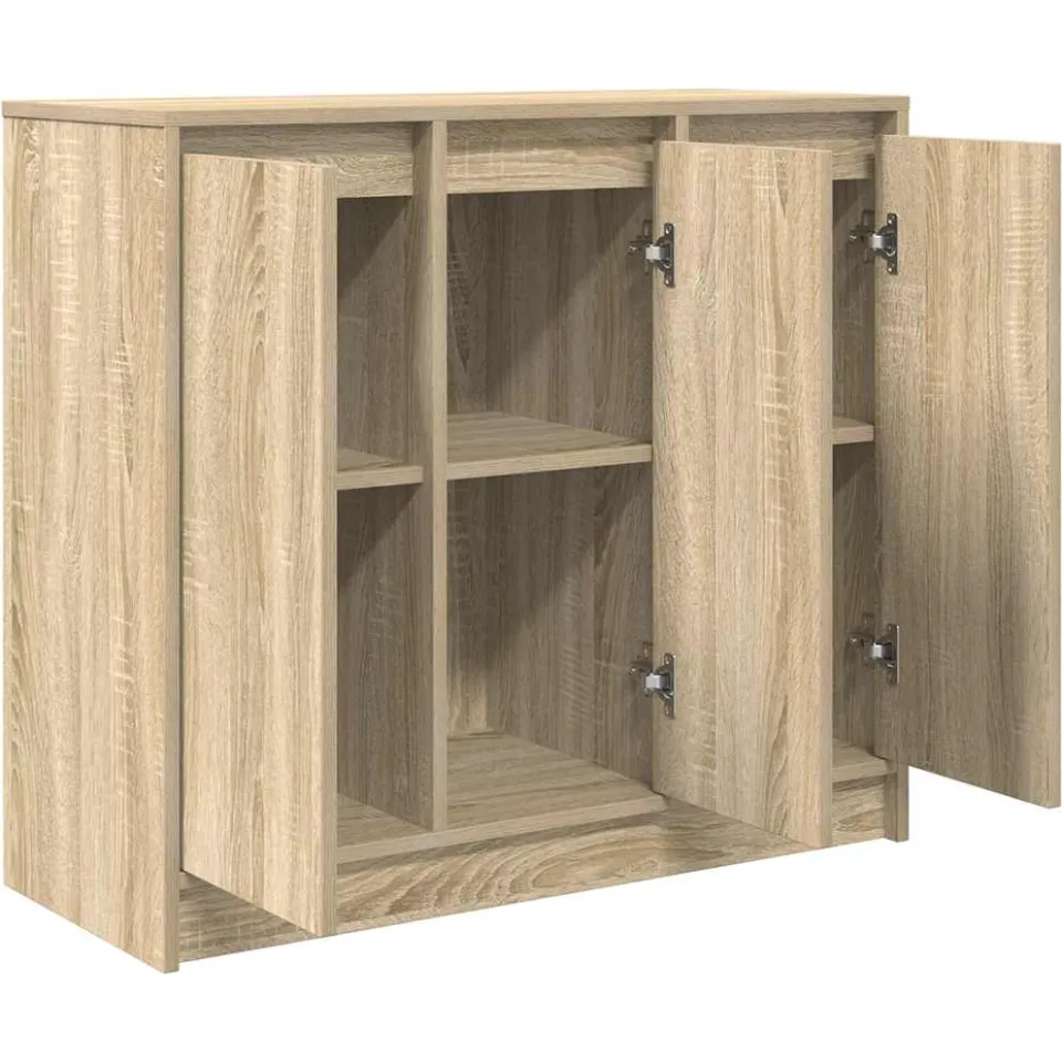 vidaXL Dressoir 85x34x76 cm spaanplaat Sonoma eikenkleurig, foto 4