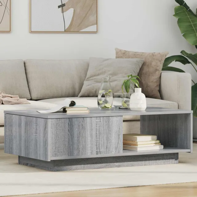 vidaXL Salontafel Grijs Sonoma 95 x 55 x 31 cm Bewerkt hout, foto 2
