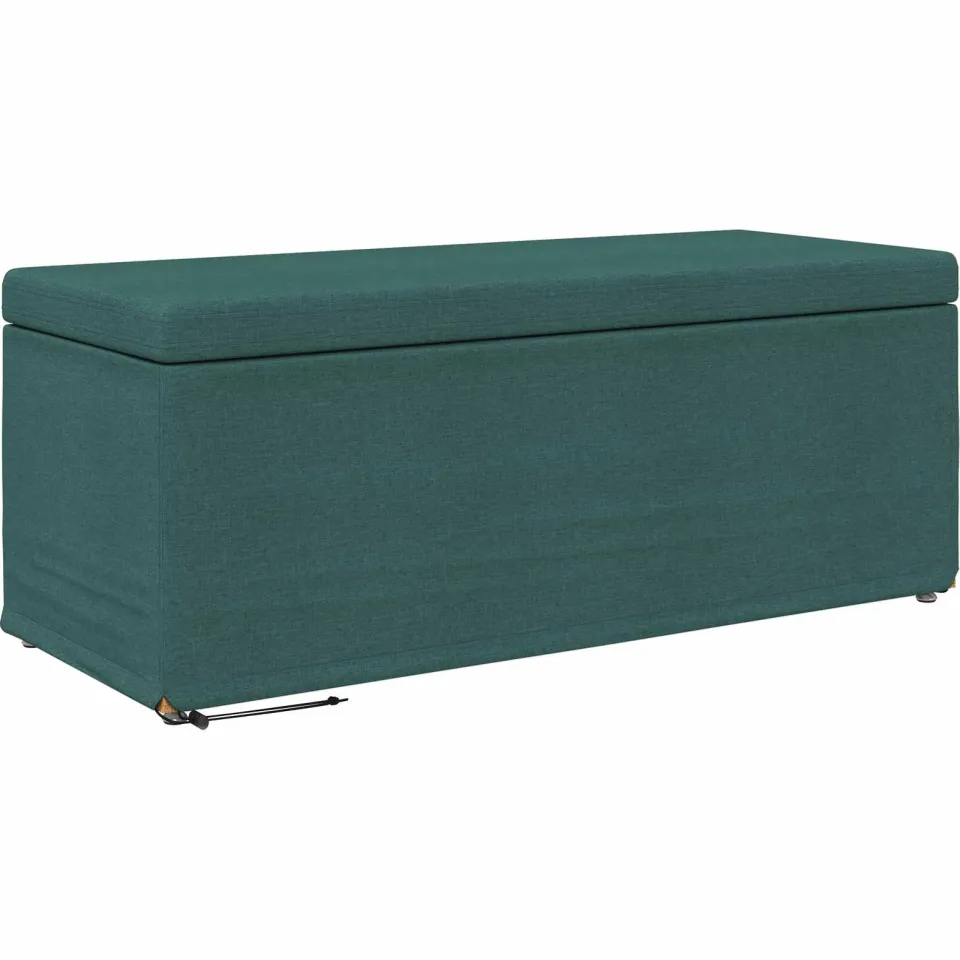vidaXL Kruk Donkergroen 101 x 41 x 40 cm Stof en Geëngineerd Hout groen, foto 4
