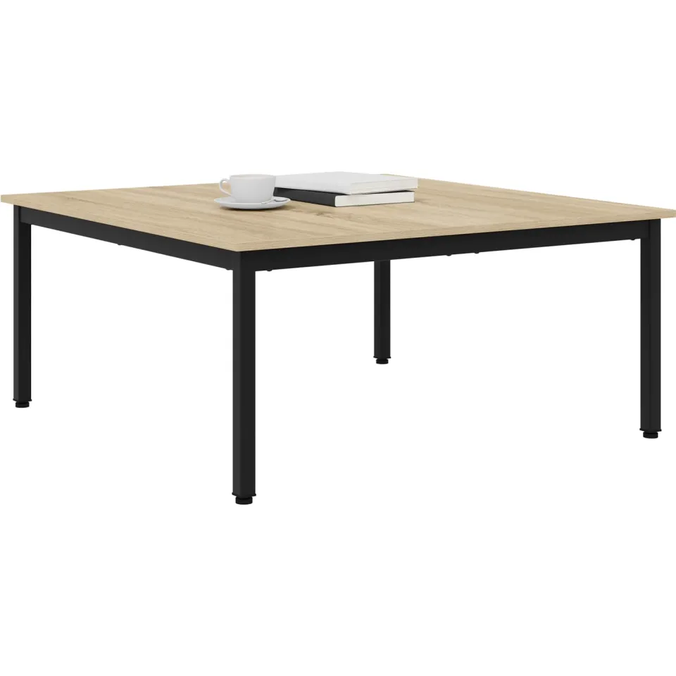 vidaXL Salontafel Sonoma Eiken 100 x 100 x 45 cm Bewerkt hout, foto 2