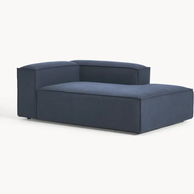 Westwing Collection Hoek chaise longue module Lennon Blauw