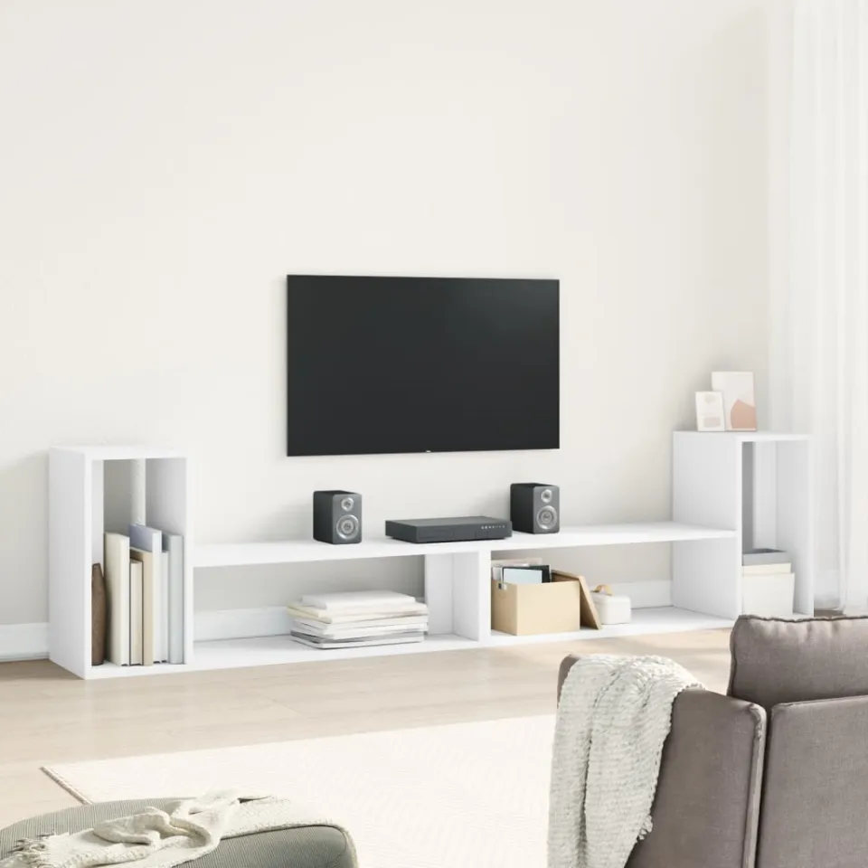 vidaXL Tv-meubelen 2 st 100x30x50 cm bewerkt hout wit, foto 4