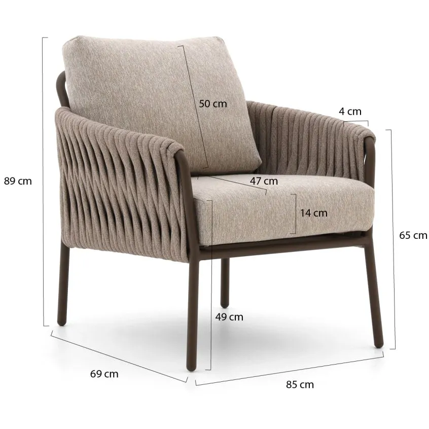Suns Fiave/Palermo 280cm low dining tuinset 7-delig