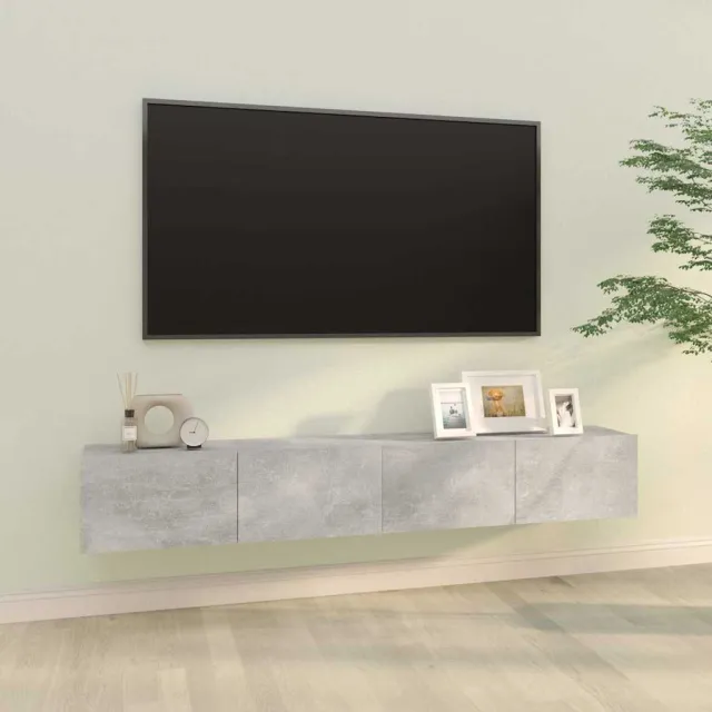 vidaXL Tv-meubelen 2 st wandgemonteerd 100x30x30 cm hout betongrijs grijs, foto 2