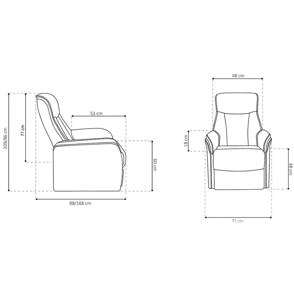 relaxfauteuil Francine taupe, foto 7