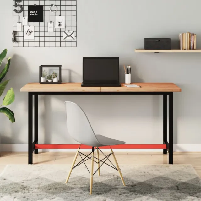 vidaXL Bureaublad 150x55x2,5 cm massief beukenhout Bruin