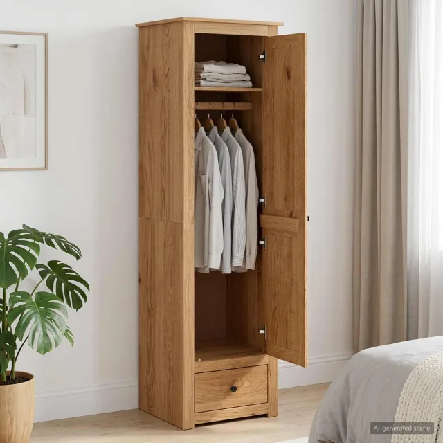 vidaXL Kledingkast PANAMA Honing 51 x 50 x 185 cm Massief grenenhout bruin, foto 2