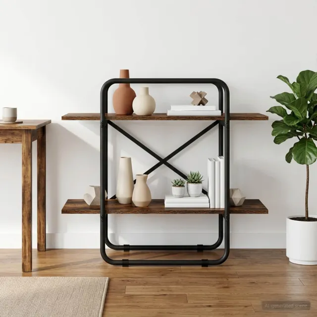 vidaXL Boekenrek 2-laags 80 x 35 x 70 cm PB Gerookt eiken Bruin