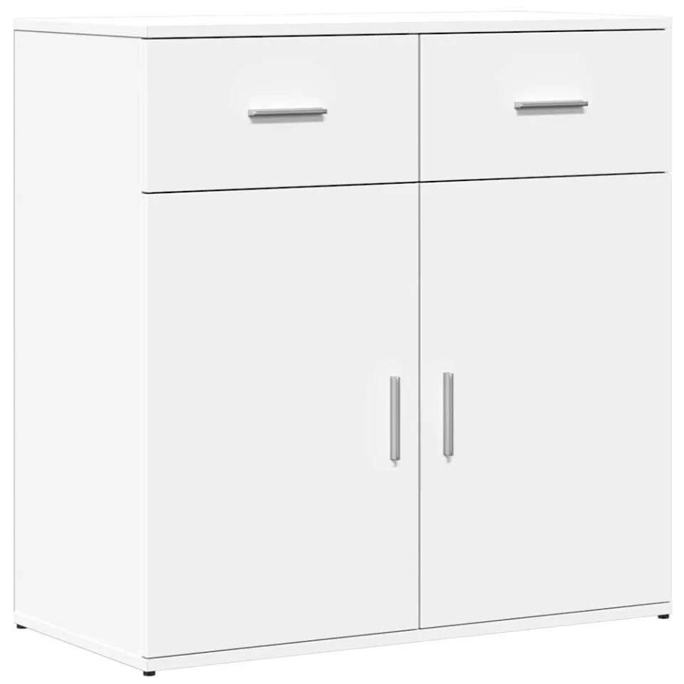 vidaXL Dressoirs 2 st 79x38x80 cm bewerkt hout wit, foto 4