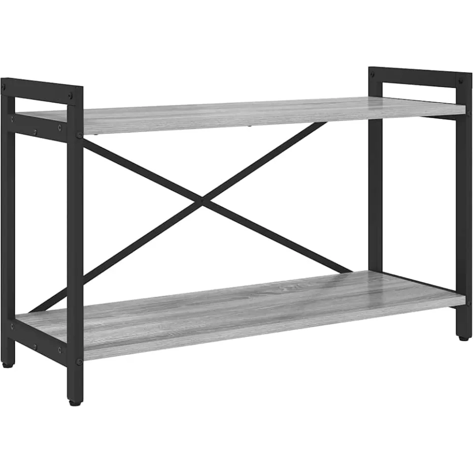 vidaXL Boekenkast 80 x 30 x 50 cm Bewerkt hout Grijs sonoma, foto 3