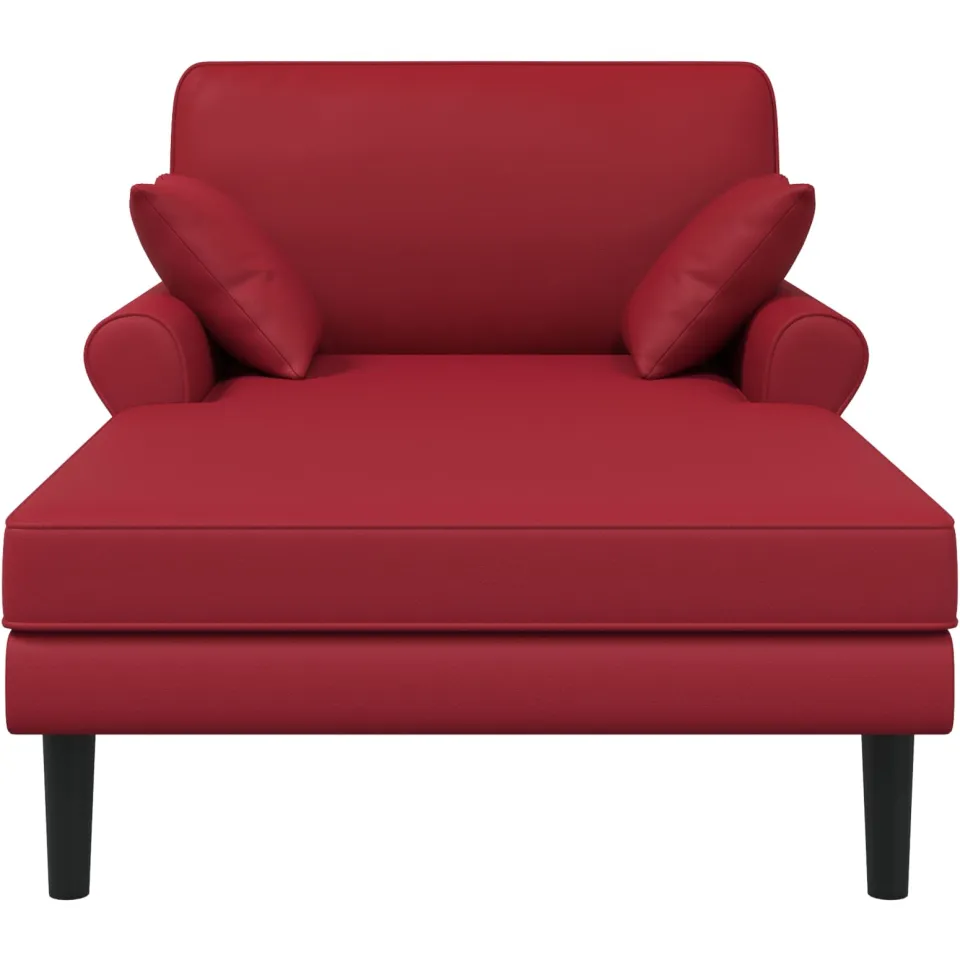 vidaXL Chaise longue Wijnrood Kunstleer Bordeauxrood