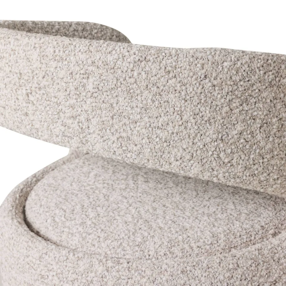 WOOOD Lanor eetkamerstoel bouclé beige, foto 8