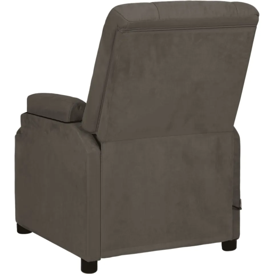vidaXL Massagestoel microvezelstof donkergrijs grijs, foto 4