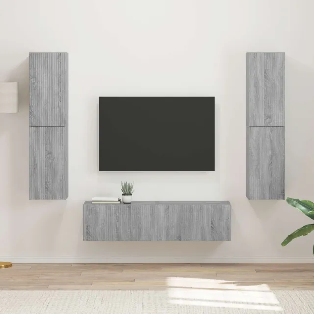 vidaXL Tv-meubelset 6 st 31 x 30 x 60 cm Grijs Sonoma