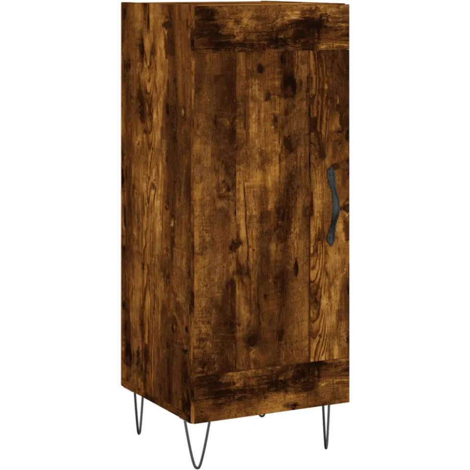 vidaXL Dressoir 34,5x34x90 cm bewerkt hout gerookt eiken, foto 3