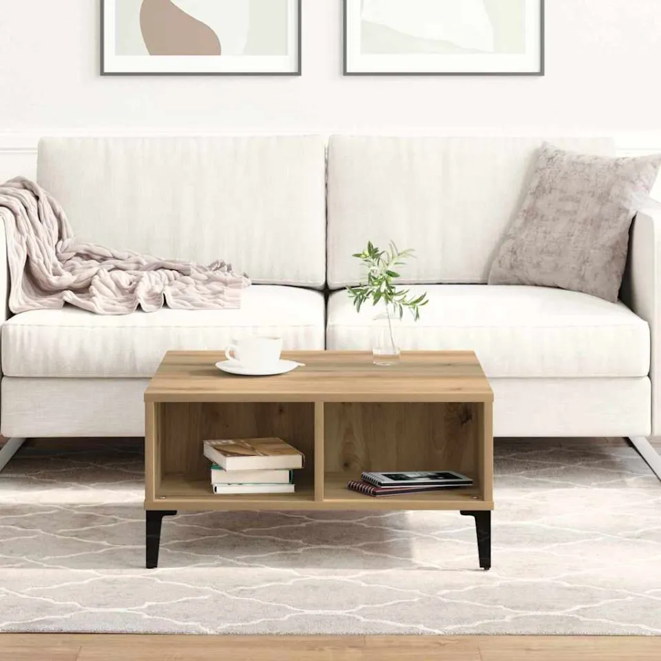 vidaXL Salontafel Artisan Eiken 60 x 60 x 30 cm, foto 3