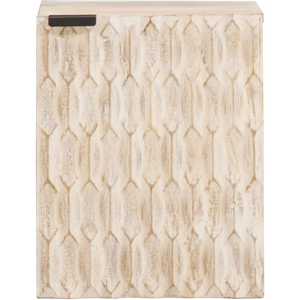 vidaXL Badkamer Hangkast Wit 38 x 33 x 48 cm Massief Mango Hout, foto 3