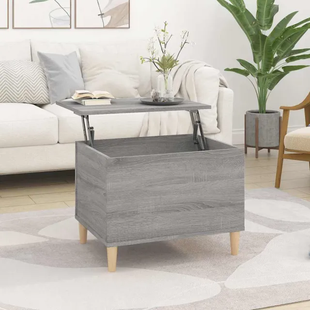 vidaXL Salontafel 60x44,5x45 cm bewerkt hout grijs sonoma eikenkleurig, foto 2