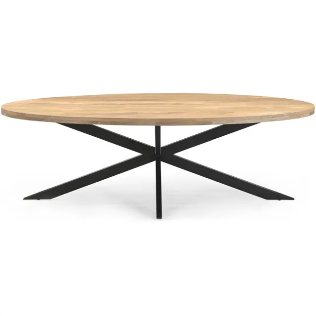 Benoa Eetkamertafelblad Ellips 25+25 220 Naturel
