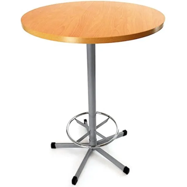 ABC Kantoormeubelen Statafel Ecoro rond 80CM bladkleur Havanna framekleur Wit (RAL9010)