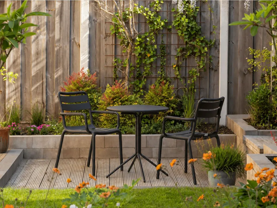 Forza Furniture Forza Vico/Aziano ø60cm dining tuinset 3-delig stapelbaar, foto 4