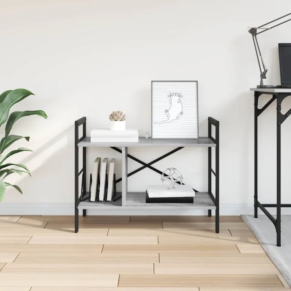 vidaXL Boekenkast Grijs Sonoma 75 x 30 x 58,5 cm Bewerkt hout 3-laags, foto 4