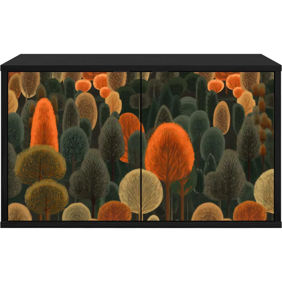 vidaXL Wandgemonteerd tv-meubel ZAANDAM 69 x 33 x 40 cm Zwart eiken, foto 4