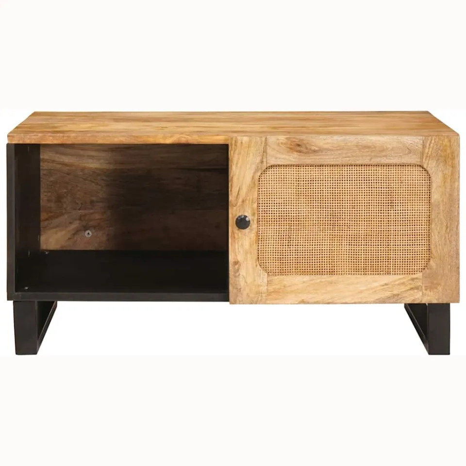 vidaXL Salontafel Naturel 80 x 50 x 40 cm Massief Mango Hout, foto 3