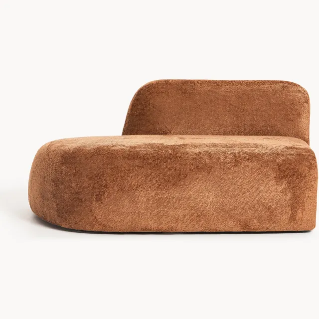 Westwing Collection Teddy bouclé chaise-module Wolke Terracotta