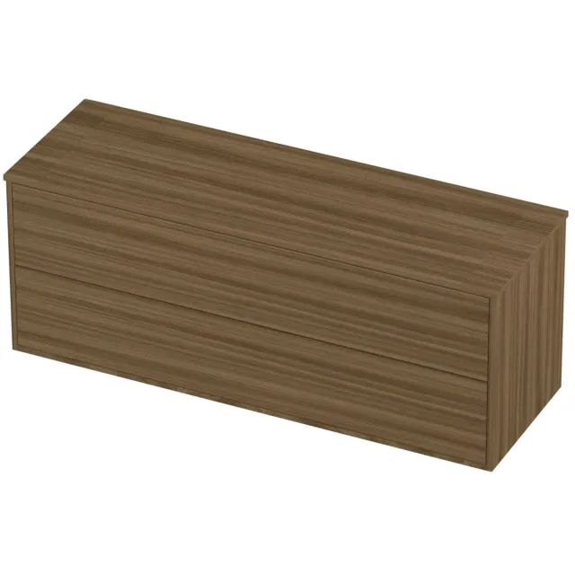 Proline Deck Badmeubelset Voor Grepen Symmetrisch Kader 140x46x54 cm Caramel Walnut Houtlook