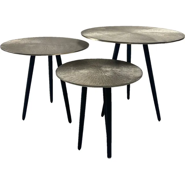 Oist Design Romee set of 3 Coffee Tables - Aluminium Champagne - 48 x 48 x 40 cm
