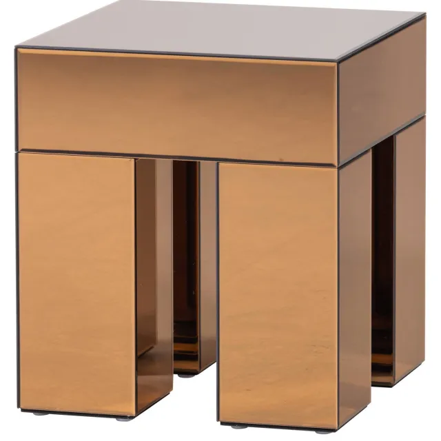 WOOOD Mirrox bijzettafel bruin brown