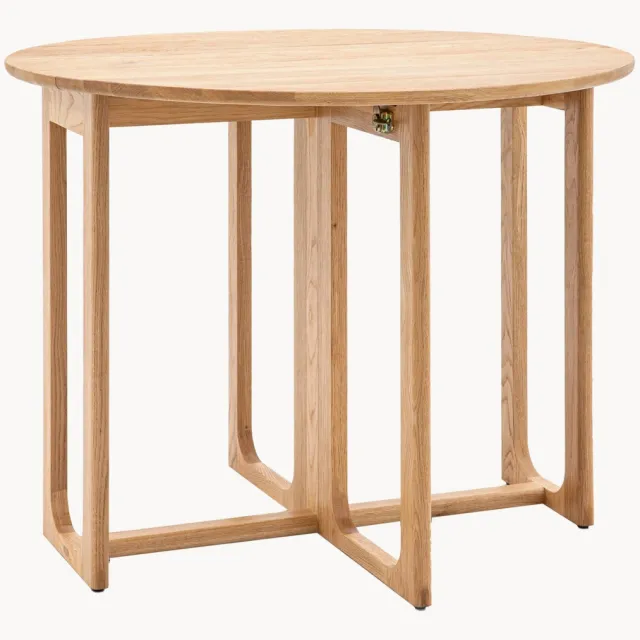Gallery Direct Ronde uitschuifbare eettafel Craft Bruin