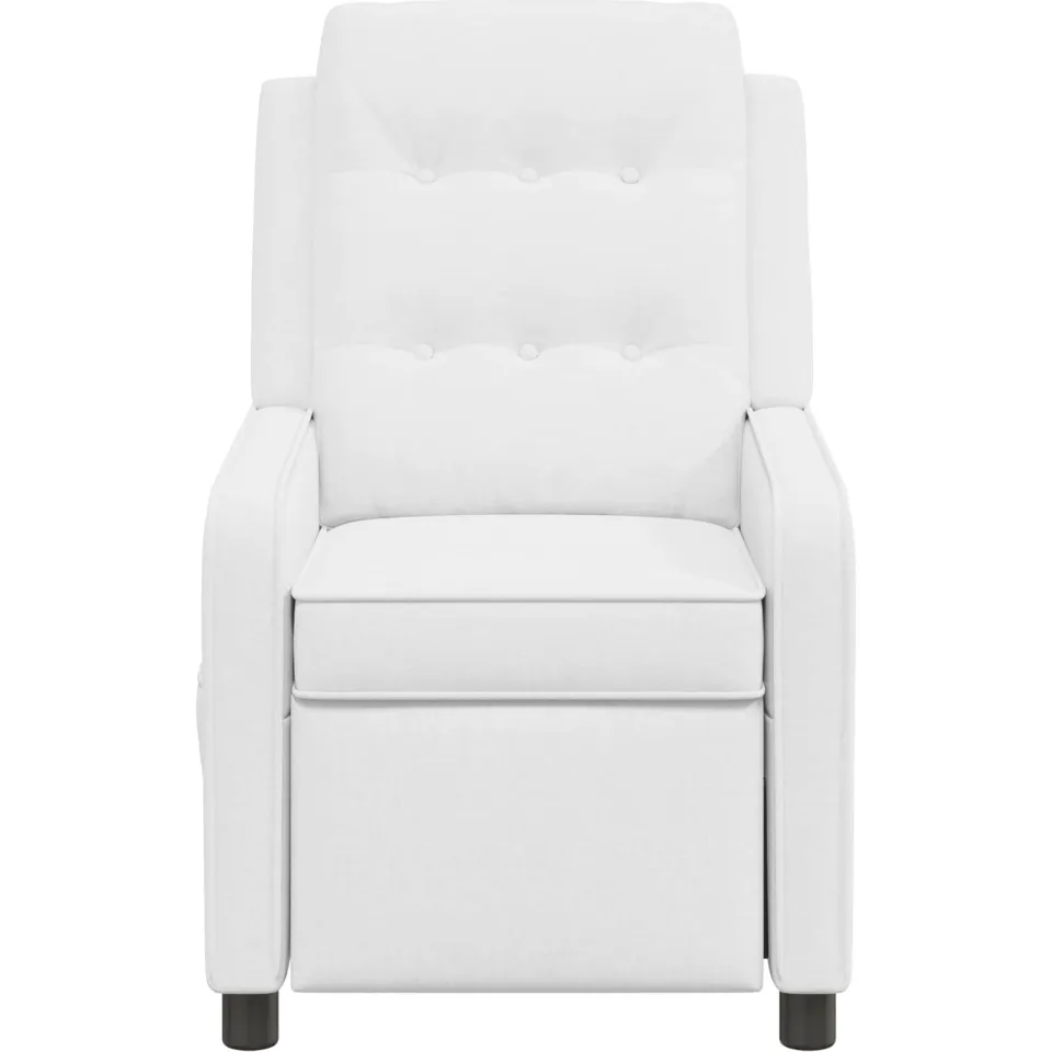 vidaXL Ligstoel Wit 65 x 93 x 102 cm Stof, foto 4