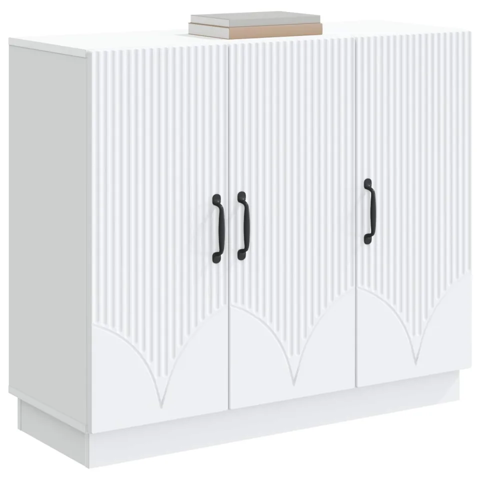 vidaXL Dressoir Wit 89 x 34,5 x 77 cm Bewerkt hout
