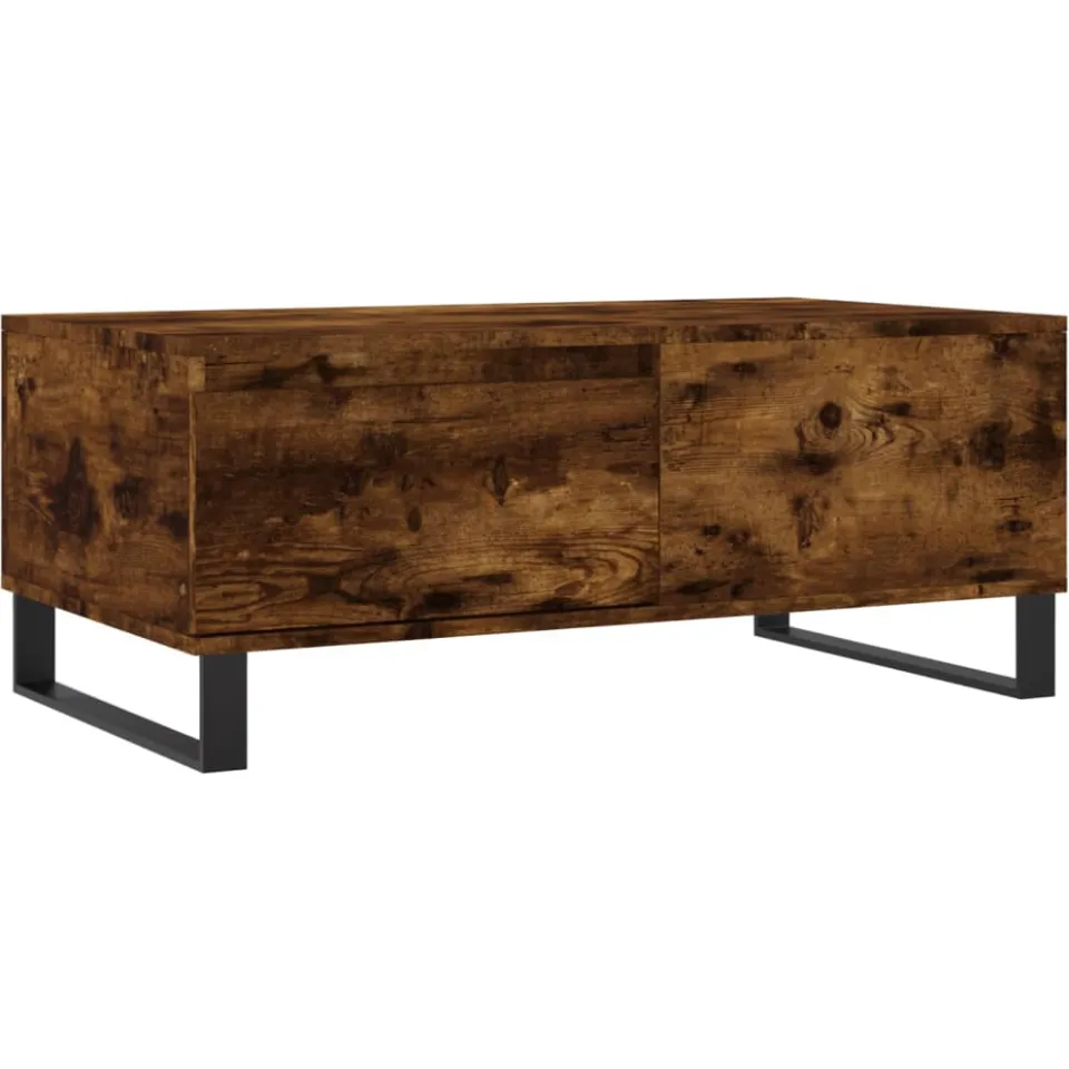 vidaXL Salontafel 90x50x36,5 cm bewerkt hout gerookt eikenkleurig, foto 3