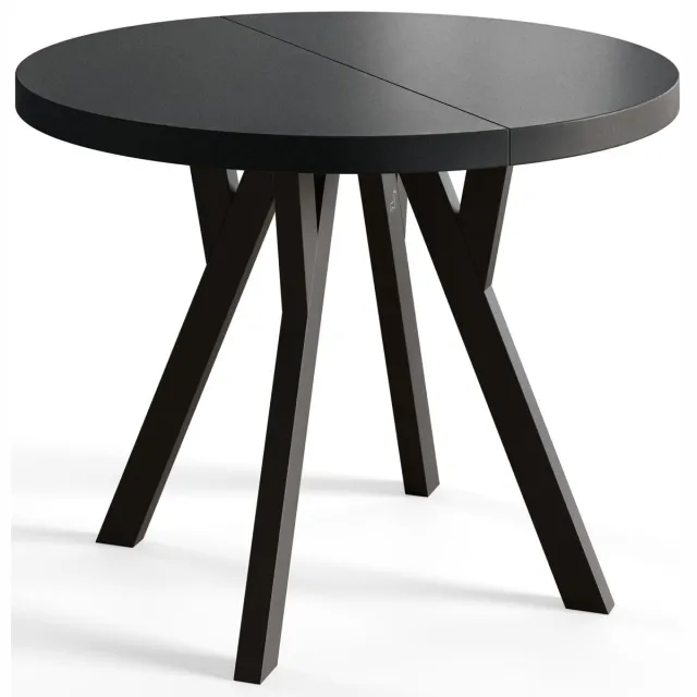 ALPİ Alpi Moebel - Ronde Tafel Uitschuifbare Ovo 90-190 cm - Zwart