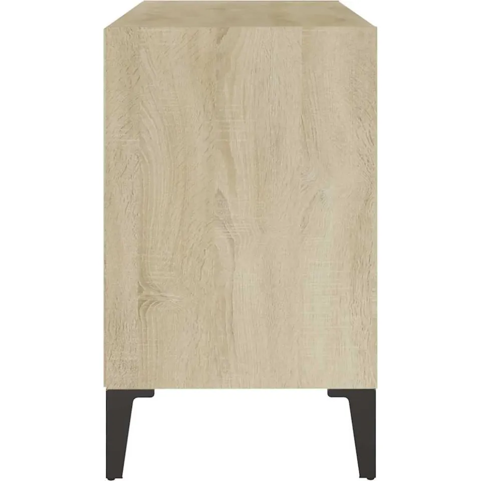 vidaXL Tv-meubel met metalen poten 69,5x30x50 cm sonoma eikenkleurig, foto 4