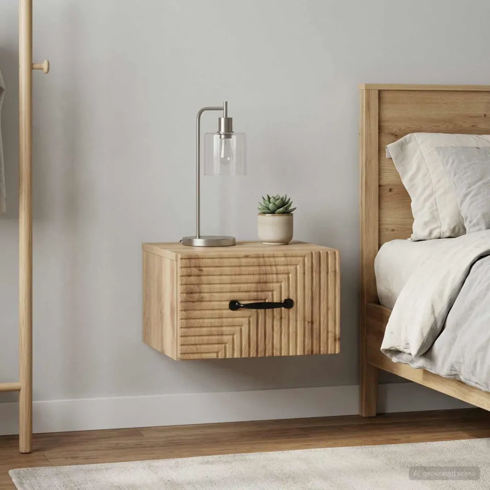 vidaXL Wandbeugel Bedkast 2 st Artisanaal eiken 34,5 x 33 x 20 cm, foto 4